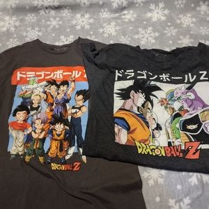 Lot Of Two Dragon ball Z Shirts Size Med Toei Animation Ginyu Force Goku Vegeta.